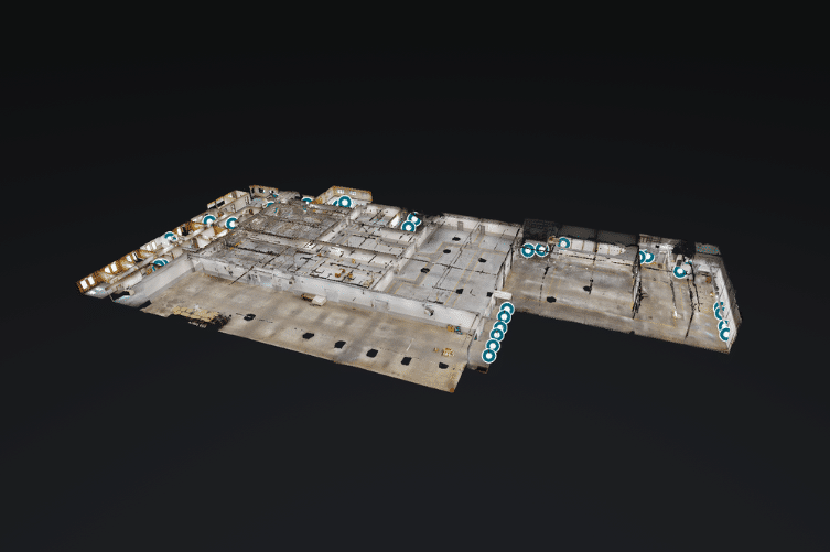 Experium Matterport LiDAR 3D-dokumentaatio, rakenteiden ja lattioiden mittatarkka skannaus.